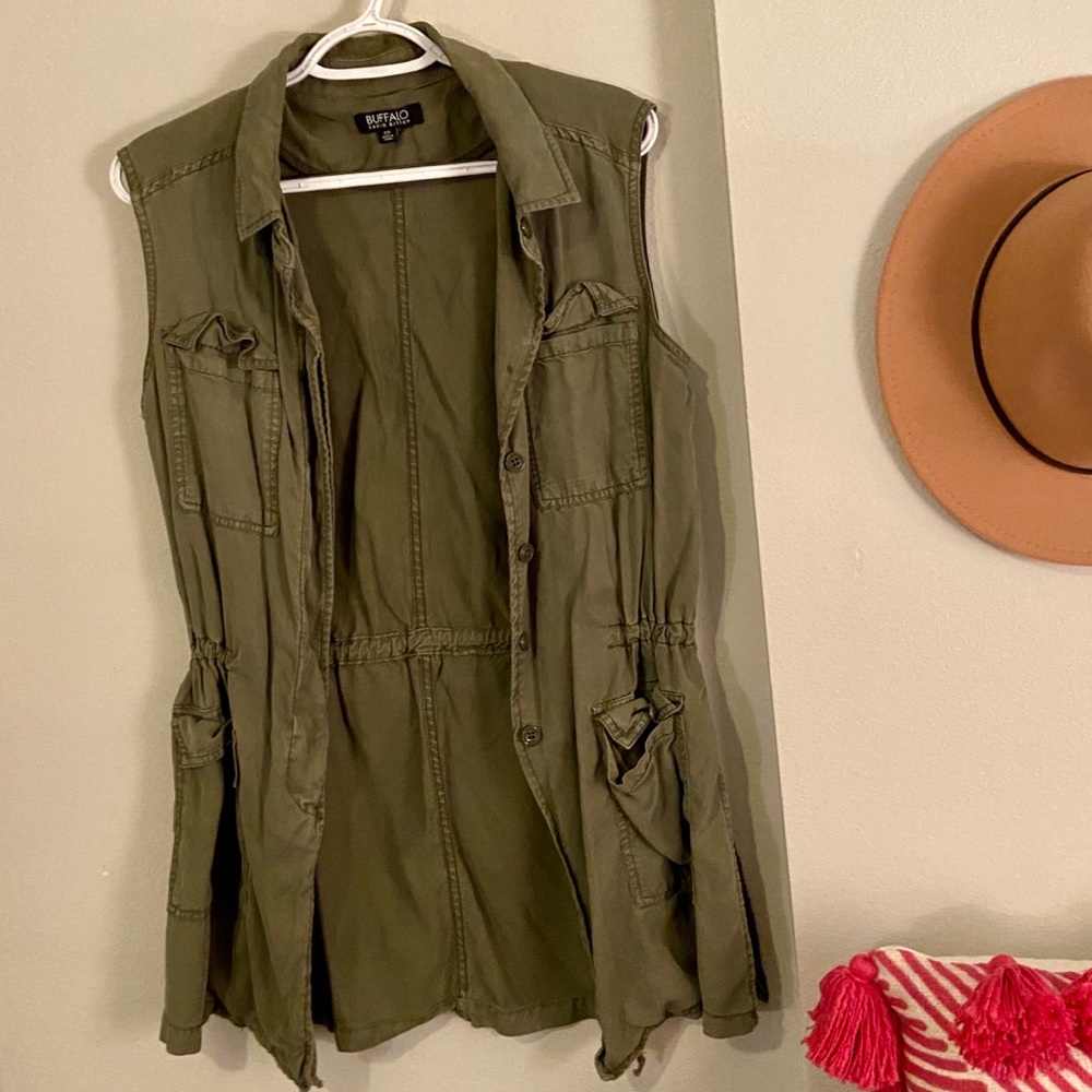 Green Cargo Vest